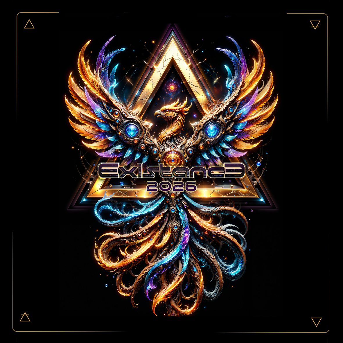 Existance Festival 2026 phoenix emblem